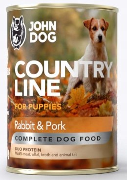 John Dog Country Królik i Wieprzowina Puppy 400g