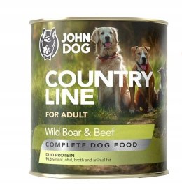 John Dog Country Line Dzik i Wołowina 800g