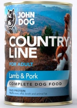 John Dog Country Line Jagnięcina Wieprzowina 400g