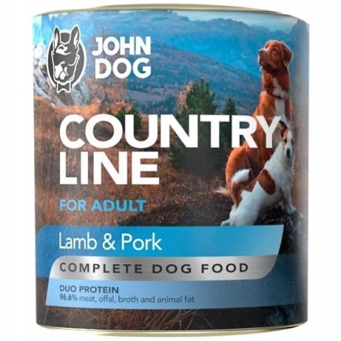 John Dog Country Line Jagnięcina Wieprzowina 800g