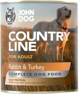 John Dog Country Line Rabbit and Turkey 800g