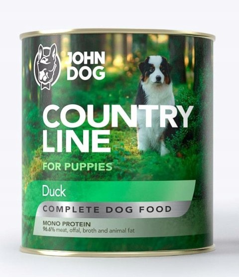 John Dog Country Line Szczeniak Kaczka 800g