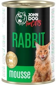 John Dog for Cats Kot Mus Królik Mokra karma 400g