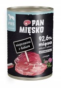 Pan Mięsko Wieprzowina z Dzikiem 400g Dla Psa