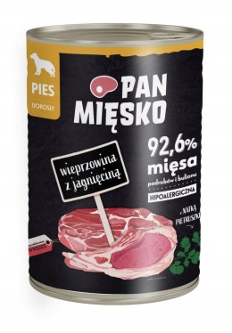 Pan Mięsko Wieprzowina z Jagnięciną 400g dla Psa