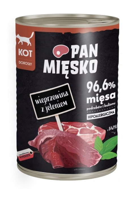 Pan Mięsko Wieprzowina z Jeleniem dla Kota 400g