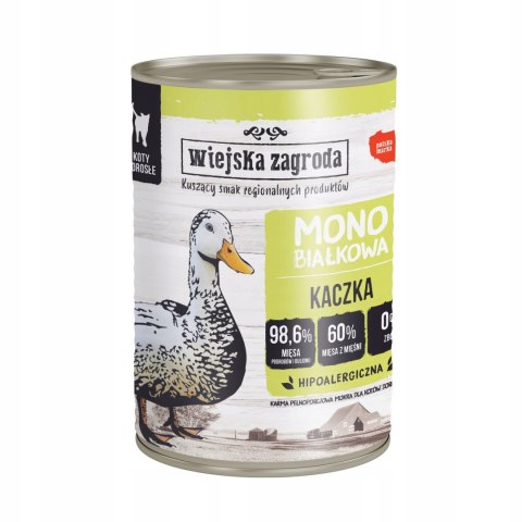 Wiejska Zagroda Mono Kaczka dla Kota 400g