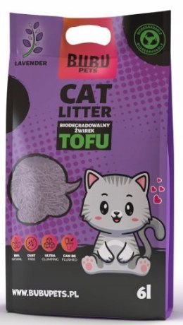 Bubu Pets Żwirek Tofu 6L Lawenda