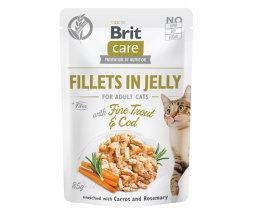 Brit Care Cat Fillets in Jelly with Fine Trout and Cod 85g