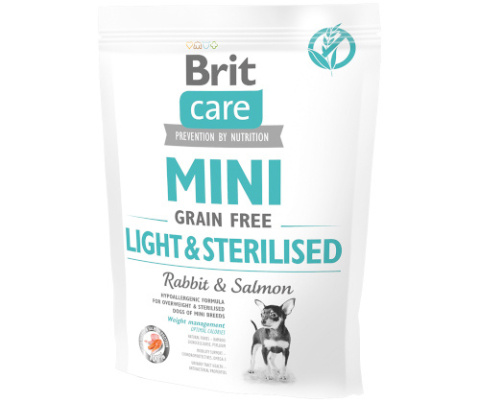 Brit Care Mini Light & Sterilised Królik z łososiem 400 g