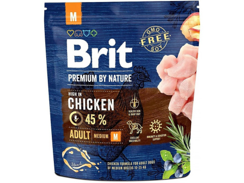 Brit Premium By Nature Adult M Kurczak 1Kg