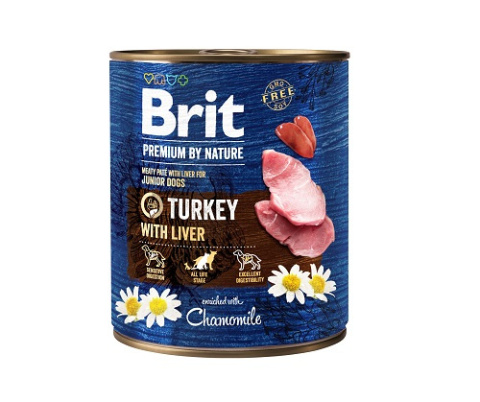 Brit Premium By Nature Junior Indyk z Wątróbką 400g