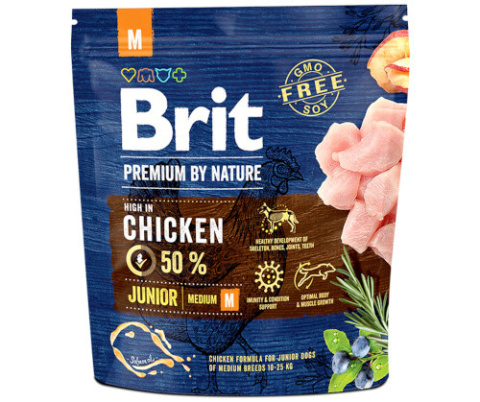 Brit Premium By Nature Junior Medium Kurczak 1Kg