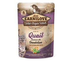 Carnilove Cat Pouch Quail&Dandelion Sterilised 85G Przepiórka z Mniszkiem