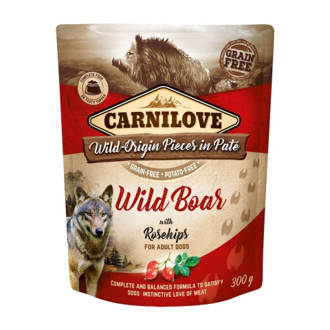 Carnilove Dog Pouch Wild Boar and Rosehips 300g