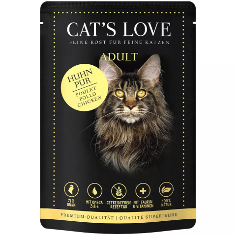 Cat's Love Adult Huhn Pur 85g - Kurczak