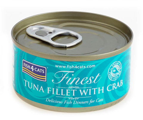 Fish4Cat 70g WET Tuna Filets with Crab