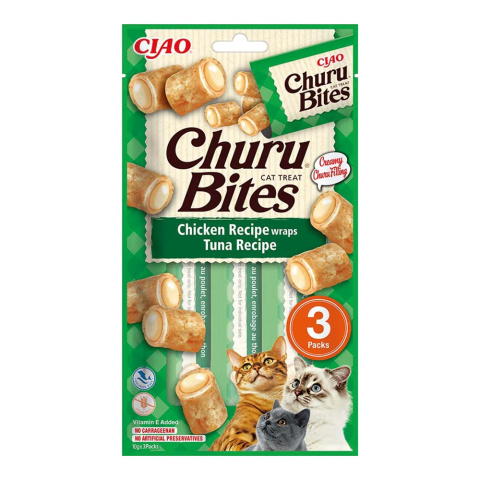 INABA CAT Churu Bites kurczak z tuńczykiem 3x10g (30g)