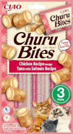 INABA Cat Churu Bites Chicken Tuna Salmon Łosoś 3x10g