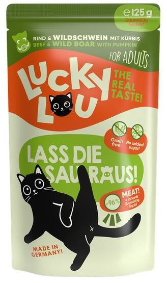 Lucky Lou Mokra Karma Dla Kota Wołowina Dzik 125g