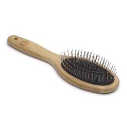 Mikki Bamboo Small Ball Pin Brush - mała bambusowa szczotka z metalowymi pinami