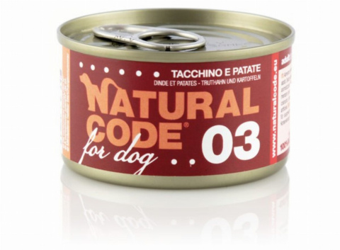 Natural Code Dog 03 Indyk z Ziemniakami 90g