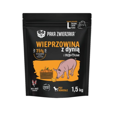 Paka Zwierzaka Wieprzowina z dynią "L" 1,5 kg