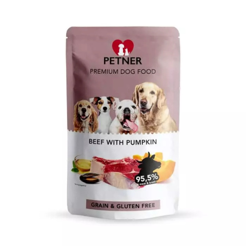 Petner Premium Dog Food beef with pumpkin - wołowina z dynią 500g