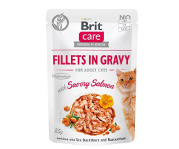 Brit Care Cat Fillets in Gravy Savory Salmon 85g