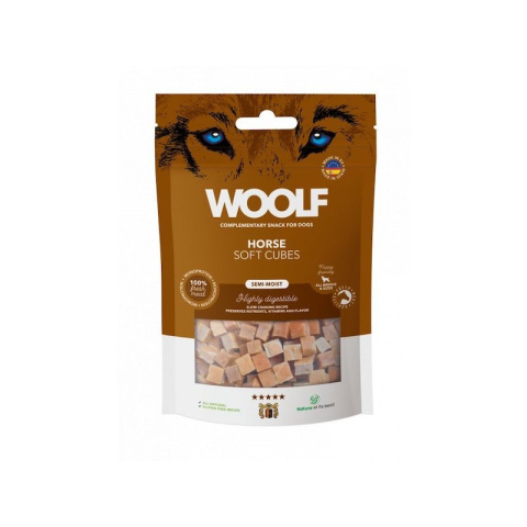 WOOLF Soft Cubes Monoprotein Horse 100g