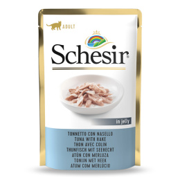 Schesir Cat Adult Tuna with Hake 85g - tuńczyk, morszczuk