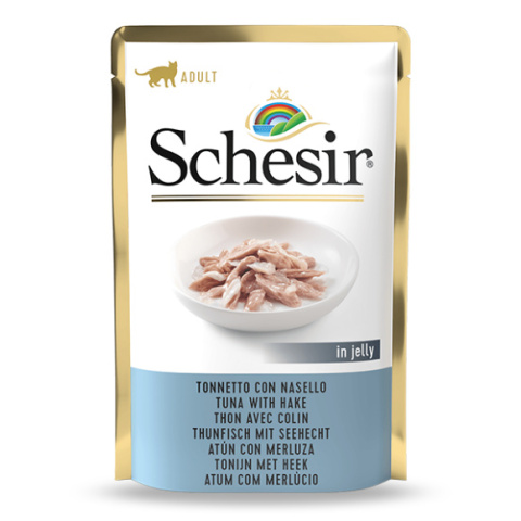 Schesir Cat Adult Tuna with Hake 85g - tuńczyk, morszczuk